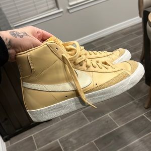 Yellow Nike high tops